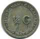 1/4 GULDEN 1947 CURACAO NIEDERLANDE SILBER Koloniale Münze #NL10780.4.D.A - Curacao