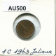 1 CENT 1963 NÉERLANDAIS NETHERLANDS Pièce #AU500.F.A - 1948-1980 : Juliana