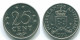 25 CENTS 1971 ANTILLES NÉERLANDAISES Nickel Colonial Pièce #S11519.F.A - Niederländische Antillen