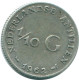 1/10 GULDEN 1962 NIEDERLÄNDISCHE ANTILLEN SILBER Koloniale Münze #NL12407.3.D.A - Netherlands Antilles