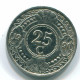 25 CENTS 1990 NIEDERLÄNDISCHE ANTILLEN Nickel Koloniale Münze #S11264.D.A - Antille Olandesi