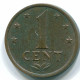 1 CENT 1973 NIEDERLÄNDISCHE ANTILLEN Bronze Koloniale Münze #S10641.D.A - Netherlands Antilles