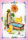 PASQUA POLLO UOVO Vintage Cartolina CPSM #PBO693.A - Pasen