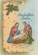 Vierge Marie Madone Bébé JÉSUS Noël Religion Vintage Carte Postale CPSM #PBB870.A - Vierge Marie & Madones