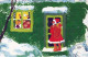 SANTA CLAUS Happy New Year Christmas GNOME Vintage Postcard CPSMPF #PKG384.A - Santa Claus