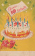 FELIZ CUMPLEAÑOS 10 Año De Edad Vintage Tarjeta Postal CPSMPF #PKD201.A - Birthday