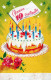 FELIZ CUMPLEAÑOS 10 Año De Edad Vintage Tarjeta Postal CPSMPF #PKD201.A - Cumpleaños
