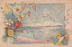 OSTERN FLOWERS Vintage Ansichtskarte Postkarte CPA #PKE153.DE - Pascua