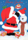 WEIHNACHTSMANN SANTA CLAUS Neujahr Weihnachten SCHNEEMANN Vintage Ansichtskarte Postkarte CPSM #PAU375.DE - Santa Claus