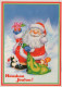 PAPÁ NOEL NAVIDAD Fiesta Vintage Tarjeta Postal CPSM #PAK543.ES - Santa Claus