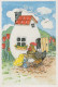 PÂQUES POULET ŒUF Vintage Carte Postale CPSM #PBO831.FR - Ostern