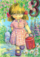 HAPPY BIRTHDAY 3 Year Old GIRL Children Vintage Postcard CPSM Unposted #PBU080.GB - Geburtstag