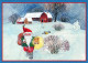 SANTA CLAUS Happy New Year Christmas Vintage Postcard CPSM #PBB023.GB - Santa Claus