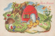 PASQUA POLLO UOVO Vintage Cartolina CPA #PKE405.IT - Easter