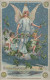 ANGEL CHRISTMAS Holidays Vintage Antique Old Postcard CPA #PAG655.GB - Angels