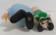 Delcampe - 70123 Ledra Plastic Walt Disney - STANLIO E OLLIO - H. 18 Cm - Puppen