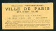 Ticket Tramway Alger Vers 1900 "Chemin De Fer Sur Route D'Algerie" Billet Chemin De Fer - Pub Chocolat Grondard - Mondo