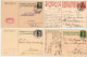 Schweiz Suisse 1909/1921: Postkarte Carte Postale & UPU - 4 Karten Mit ⊙ Jeu De 4 Entiers ⊙ / Set Of 4 Cards Used - Stamped Stationery