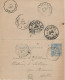 ENTIER SAGE 15C BLEU SUR CARTE LETTRE MONTOIRE SUR LOIR 20/9/1891 CACHET OR POUR CHATEAU D'AILLIERES SARTHE - Cartoline Postali E Su Commissione Privata TSC (ante 1995)