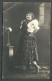 WOMAN YOUNG GIRL JEUNE FILLE DRESS  FASHION, REAL OLD  PHOTO, Year 1916 - Femmes