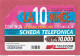 Italy- La 10 Vince. Continua La Grande Promozione . Invicta. Telecom Italia- Used Pre Paid Phone Card- Telecom  By 10000 - Pubbliche Figurate Ordinarie