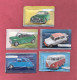 Sugar Packs , Full-Vintage Cars. From 1959 Till 1974. Jaguar Mark II, FIAT Abarth 850TC, Mini Cooper S, .............. - Sucres