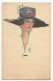 Postcard Oude Postkaart Carte Postale CPA Woman Women's Fashion Hat Chapeau Femme Mode Féminine (2) - Autres & Non Classés