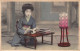 Japan - Geisha In Blue Kimono Reading A Book - Other & Unclassified