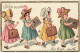 N°23875 - Carte Gaufrée - Nouvel An - Bonne Année 1910 - Fillettes Défilant - New Year