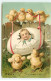 N°22863 - Joyeuses Pâques - Poussins Portant Un Bébé Sortant D'un Oeuf - Easter