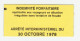 Ticket Parisien 1984 RATP "Surclassement 30F Indemnité Forfaitaire" Métro RER Paris (France) - Sonstige & Ohne Zuordnung