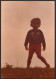 Kid Child Boy Outside  In Garden Old  Photo 11x9 Cm # 40995 - Personnes Anonymes