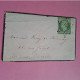 N°12a 5 C. Vert Jaune Oblitération Etoile Cote 2024 Sur Lettre 335€ Enveloppe Format 9 X 6 Cm - 1853-1860 Napoleon III