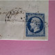 N°14A 20 C. Bleu Touché à 1 Coin PC 3196 Saint Martin En Ré Cote 2024 10€ Sur Lettre Pour Ars En Ré 28-03-1857 - 1853-1860 Napoleon III