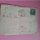 N°29A 20 C. Bleu Sur Lettre Cote 2024 20€ De Strasbourg Pour Chinon 22-07-1870 (état) - 1863-1870 Napoléon III. Laure