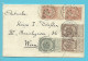 53+55+57 Op Naamkaartomslag (carte-visite) Stempel LOUVAIN (STATION) Naar WIEN - 1893-1907 Coat Of Arms