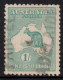 AUSTRALIA 1916  1/- BLUE - GREEN KANGAROO (DIE II) STAMP PERF.12 3rd. WMK  SG.40 VFU. - Usados
