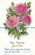 R050506 Greetings. May Birthday Joys Be Thine. Flowers - World