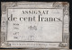 05980 / ⭐ ♥️ (•◡•) Etat TB+ Assignat Signé BERTON CENT 100 Francs Créé Lle 18 Nivrose AN 3 Série 3702 N°394 - Assignate