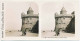 Photo Stéréoscopique 7,3x7,4cm Carte 17x8,7 Cm S.201 - 4231 MONT-SAINT-MICHEL La Tour Du Moulin  Automobile Animée - Stereoscopic