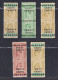 1910 Ceylon, Stanley Gibbons Telegrafici N. 180/84- MH* - Autres & Non Classés
