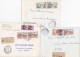 37011# LOT 4 LETTRES FRANCHISE PARTIELLE RECOMMANDE Obl LONGEVILLE LES ST AVOLD MOSELLE 1967 1968 Pour METZ 57 - Cartas & Documentos