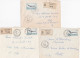 37014# LOT 5 LETTRES FRANCHISE PARTIELLE RECOMMANDE Obl MAIZIERES LES VIC MOSELLE 1967 1968 Pour METZ 57 - Covers & Documents