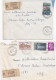 37025# LOT 9 LETTRES FRANCHISE PARTIELLE RECOMMANDE Obl METZ COMEDIE HAUT DE BLEMONT QUEULEU MOSELLE 1967 1968 Pour METZ - Covers & Documents