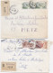 37032# LOT 10 LETTRES FRANCHISE PARTIELLE RECOMMANDE Obl MORHANGE MOSELLE 1967 1968 Pour METZ 57 - Covers & Documents