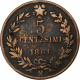 Italie, Vittorio Emanuele II, 5 Centesimi, 1861, Milan, Cuivre, TTB, KM:3.2 - 1861-1878 : Víctor Emmanuel II