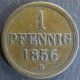 Münze Braunschweig 94 - 1 Pfennig 1856 Sachsenross Kupfer Vz - Andere & Zonder Classificatie