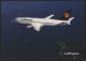 Bund Karte Lufthansa Boing SST Berlin Motiv Brandenburger Autogramme Flugkapitän - Briefe U. Dokumente