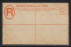 Barbados Ganzsache Einschreibeumschlag 2p Queen Victoria Postal Stationery - Barbades (1966-...)