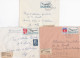 37040# LOT 5 LETTRES FRANCHISE PARTIELLE RECOMMANDE Obl OEUTRANGE MOSELLE 1967 1968 Pour METZ 57 - Lettres & Documents
